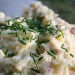 Goat Cheese Garlic Smashed Potatoes