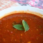 Roasted Tomato Soup with Garlic and Basil