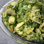 Sautéed Shredded Brussels Sprouts with Toasted Walnuts and Dried Currants