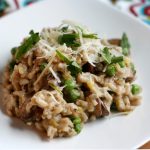 Spring Mushroom Risotto with Leeks and Sweet Peas