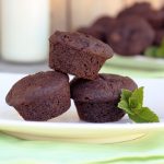 Mint Chocolate Chip Brownie Bites – Gluten-free + Vegan