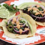 Slow-Cooked Black Bean Tacos with Vegan Chipotle Cream {Gluten-free + Vegan}