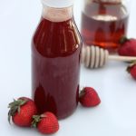 Strawberry Honey Simple Syrup – Gluten-free + Refined Sugar-free