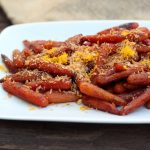 Spiced Maple Roasted Baby Carrots with Toasted Coconut – Gluten-free + Vegan