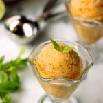 Cantaloupe Mint Sorbet (Gluten-free and Vegan)