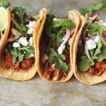 Sprouted Lentil Tacos with Arugula and Feta {Gluten-free}