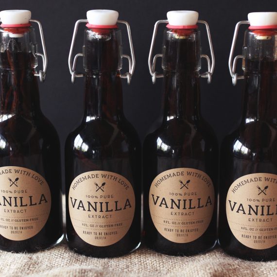 Small Glass Homemade Vanilla Extract Bottles | Best Extract Bottle, 8 oz.