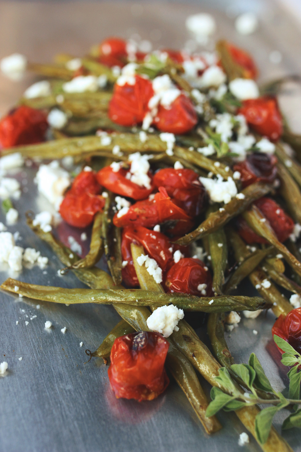 Greek-Style Roasted Green Beans and Tomatoes with Feta Cheese - Tasty ...