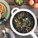 Sausage and Kale Waffle Stratta