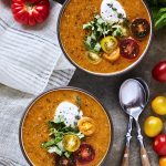Chilled Roasted Heirloom Tomato Soup