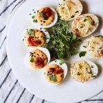 Probiotic Deviled Eggs // Eggs with Culture Two Ways: Sauerkraut and Kimchi