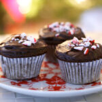 Double Fudge Candy Cane Cupcakes – Gluten-free, Dairy-free