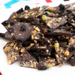 Dark Chocolate Bark with Pistachios, Dried Bing Cherries and Grey Sea Salt