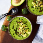 No Waste Broccoli Avocado Soup {gluten-free, paleo, Whole30, keto, options for vegan}
